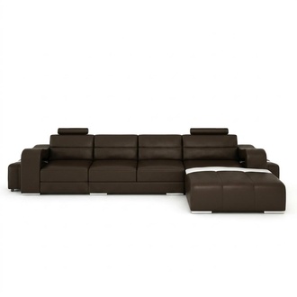 LEATHER SOFA CORNER SOFA COUCH DESIGNER PISA LIVING LANDSCAPE COUCH New SOFA L SHAPE BETA