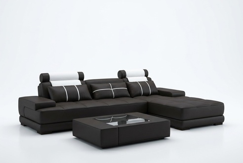 Leather sofa corner sofa couch upholstered corner designer sofas new Paris white