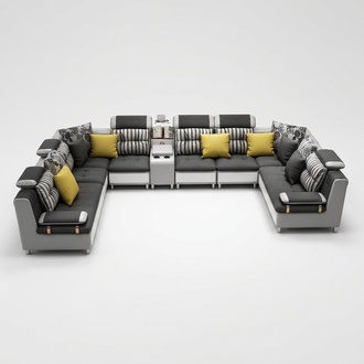 Leather Sofa Corner Sofa U Shape Modern Sofa Leather Sofa Corner Sofa Upholstery Living Landscape