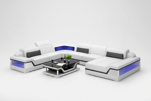 Leather Sofa Corner Sofa U-Form Modern Sofa Living Landscape Leather Couch Corner Sofa Upholstery
