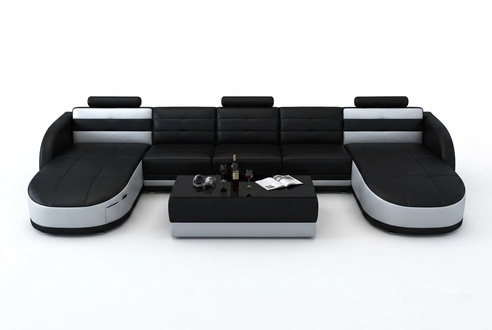 Leather Sofa Couch Living Area Corner Sofa Set Design Modern Sofa K5018B