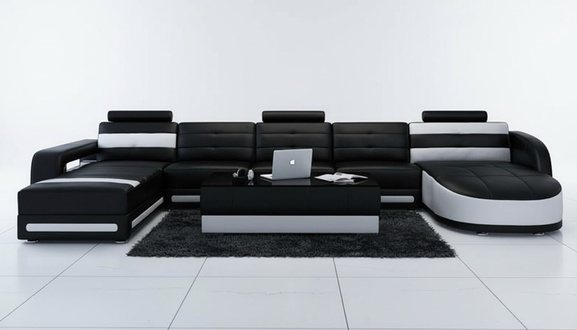 Leather sofa sofa couch living landscape corner sofa set modern design sofa K5018