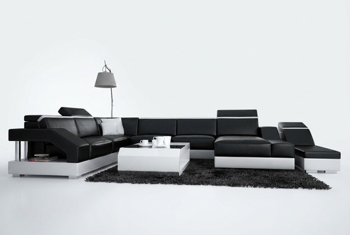 Leather Sofa Couch Living Area Corner Sofa Set Design Modern Sofa K5011