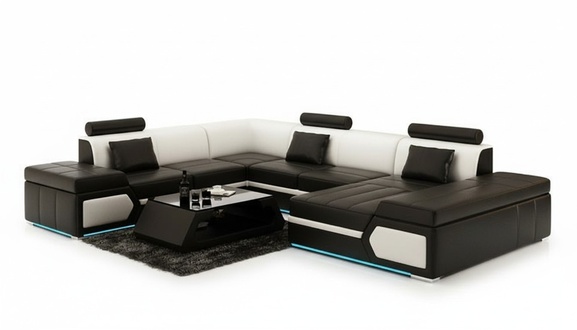 Leather Sofa Couch Living Area Corner Sofa Set Design Modern Sofa K5013