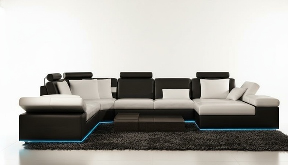 Leather sofa living room couch sectional sofa set modern design sofa K5014