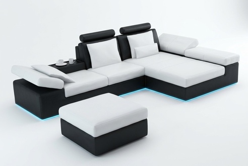 Leather sofa sofa living landscape corner sofa set design modern sofa K5014C
