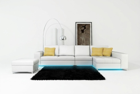 Leather sofa sofa living landscape corner sofa corner set design modern new K5005