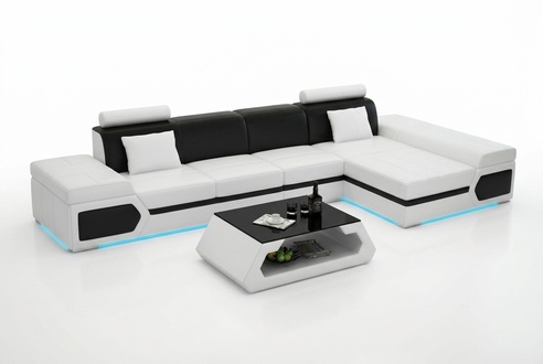Leather sofa sofa living landscape corner sofa set design modern sofa K5013C