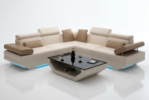 Leather sofa sofa living landscape corner sofa set design modern sofa K5009B