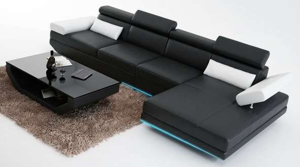 Leather sofa sofa living landscape corner sofa set design modern sofa K5009C