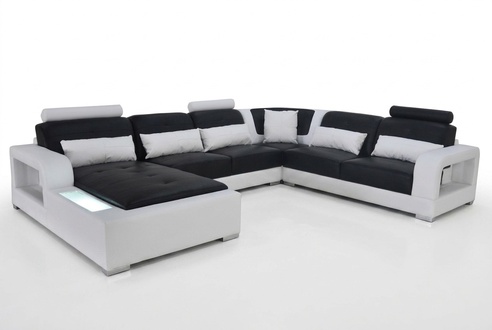 Leather Sofa Couch Living Room Corner Set Designer Modern Upholstery UForm Seat