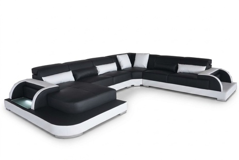 Leather Sofa Couch Living Landscape Corner Set Design Modern Sofas U-Form Couches