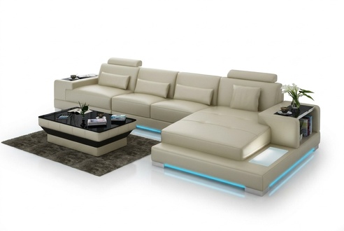 Leather sofa couch living area with USB corner sofa corner set modern design sofa