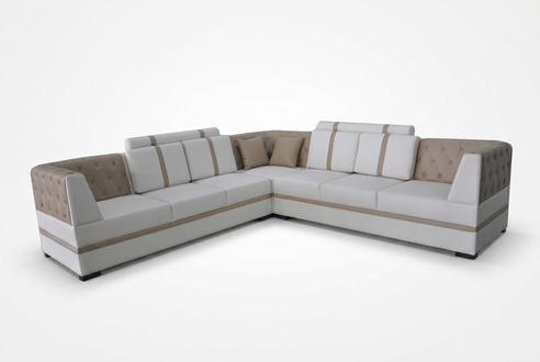 Leather sofa couch living landscape corner set modern design sofa USB L shape A1128