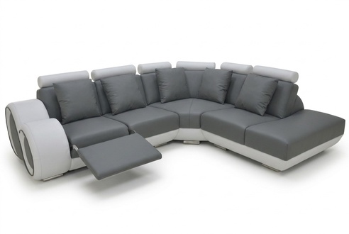 Leather sofa couch living landscape corner set modern design sofa + USB new corner sofa