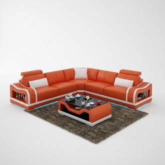 Leather sofa couch living landscape corner sofa corner set modern design sofa with USB