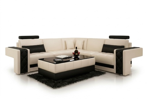 Leather sofa couch seating area corner sofa corner set modern design sofa L6010B