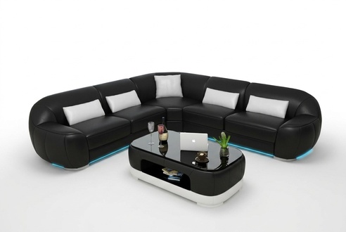 Leather sofa couch living area corner sofa corner suite modern sofa USB custom-made