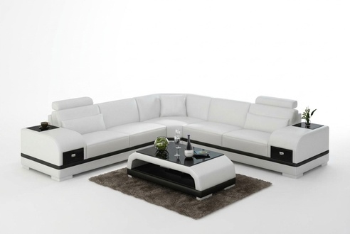 Leather sofa couch living area corner sofa corner set modern design sofa G8013B