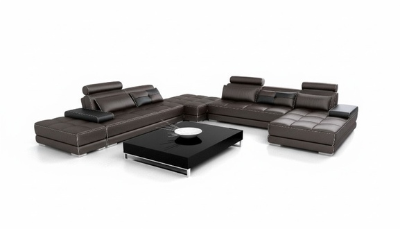 Leather sofa couch living landscape corner sofa corner set modern design sofa new A1146