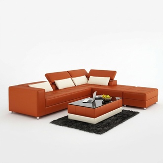 Leather sofa couch living landscape corner sofa corner set modern design sofa with USB
