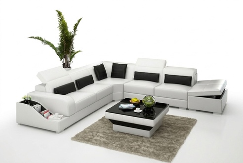 Leather sofa couch living landscape corner sofa corner set modern design sofa with USB