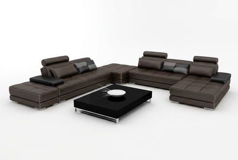 Leather sofa couch living landscape corner sofa corner set modern design sofa + USB new