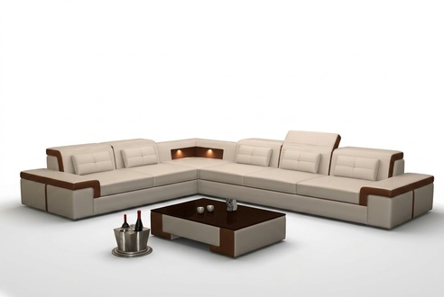 Leather sofa living landscape corner sofa corner set modern design sofa with USB