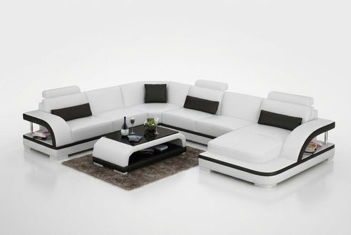Leather sofa couch living landscape corner sofa corner set modern design sofa with USB