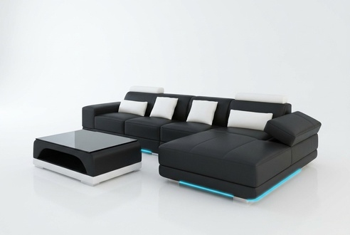 Leather sofa couch living landscape corner sofa corner set modern design sofa with USB