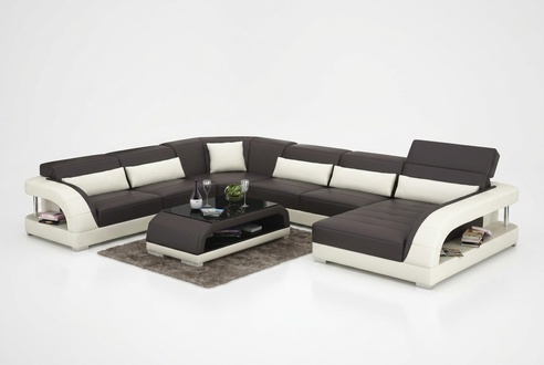Leather sofa couch living area corner sofa corner set modern design sofa with USB