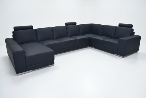 Leather sofa couch corner sofa set modern design sofa living landscape U-shape + USB