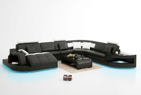 Leather sofa couch living landscape corner sofa corner set modern design new sofa + USB