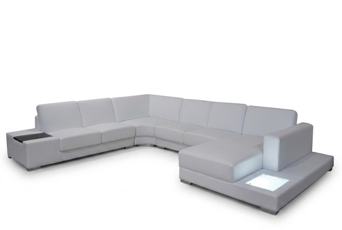 Leather sofa couch living landscape corner sofa set design modern sofa U-shape A1110