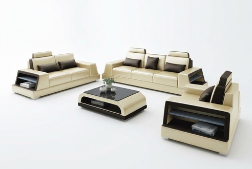 Leather sofa couch seating set upholstery 3+2+1 seat couches sofa design leather new