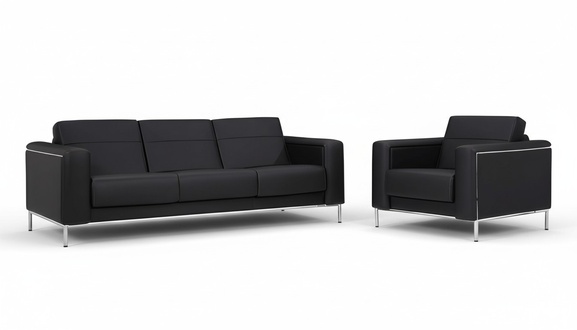 Leather sofa couch upholstery set office furniture modern sofas 3+1