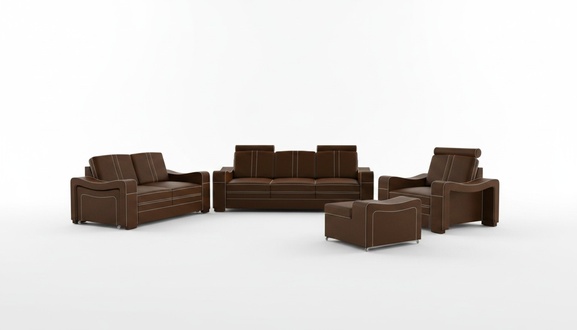 LEATHER SOFA Custom-made SOFA SOF 3+2+1 USB COUCH SET UPHOLSTERED SET New