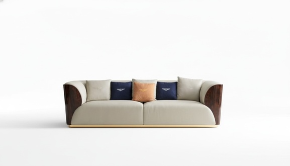 Leather Sofa Designer Sofa Upholstered Furniture Sofas Four Seater Lounge Furniture Wood