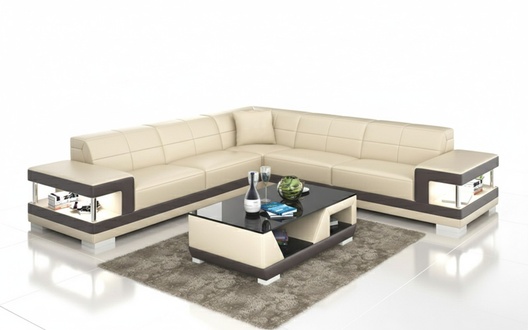 Leather sofa L-shape couch living landscape corner sofa set design sofas couches