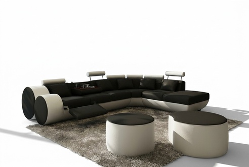 LEATHER SOFA LEATHER COUCH LEATHER CORNER SOFA SET XXL LIVING LANDSCAPE CORNER SOFA NEW