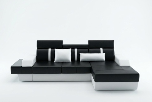 Leather sofa couch corner sofa leather corner couch upholstered corner living landscape!
