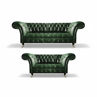 Leather sofa set complete living room sofa set design upholstered furniture Chesterfield
