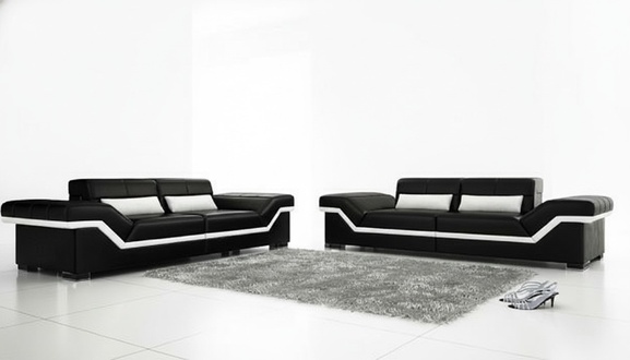 Leather Sofa USB Sofa 3+3 Seater Design Sofa Upholstered Leather Set Couch NEW YORK