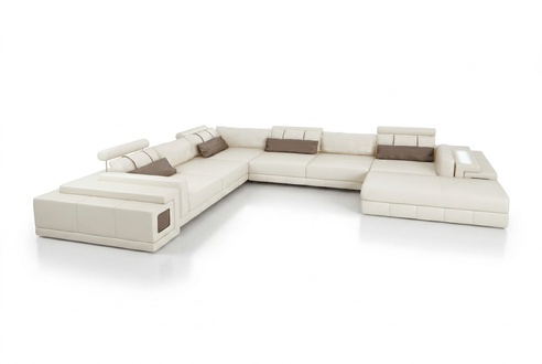 Leather Sofa U-Form Couch Living Area Corner Sofa Set Design Modern Sofa new