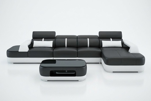 Leather sofa upholstery corner sofa set living landscape living room couch with USB