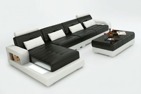 LEATHER SOFA SOFA USB CORNER SOFA SOFA SET DESIGN COUCH LIVING LANDSCAPE Custom-made
