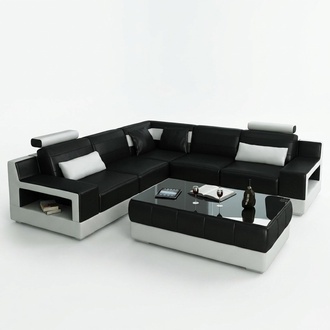 LEATHER SOFA USB COUCH BED FUNCTION SET LIVING LANDSCAPE UPHOLSTERY CUSTOM MADE