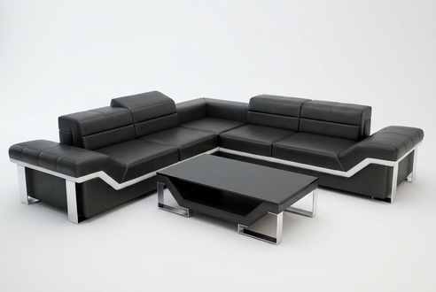 Leather sofa USB living area corner sofa corner set design sofa couch K5007B new