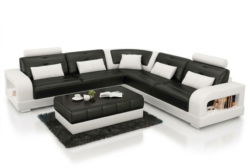 Leather sofa USB living landscape corner sofa corner set design sofa couch L6008B new