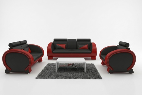 Leather sofa with USB, leather set 3+2+1 upholstery set leather couch set VIGO